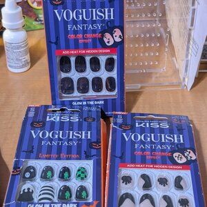 Three(3)KISS Brand Voguish Fantasy Color Changing PressonNailSets New Unopened